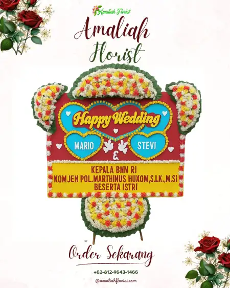 Papan Bunga Pernikahan Sigando